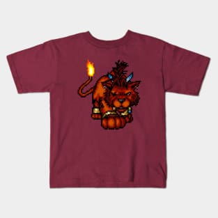 FF7 Nanaki/Red XIII Pixelart Kids T-Shirt